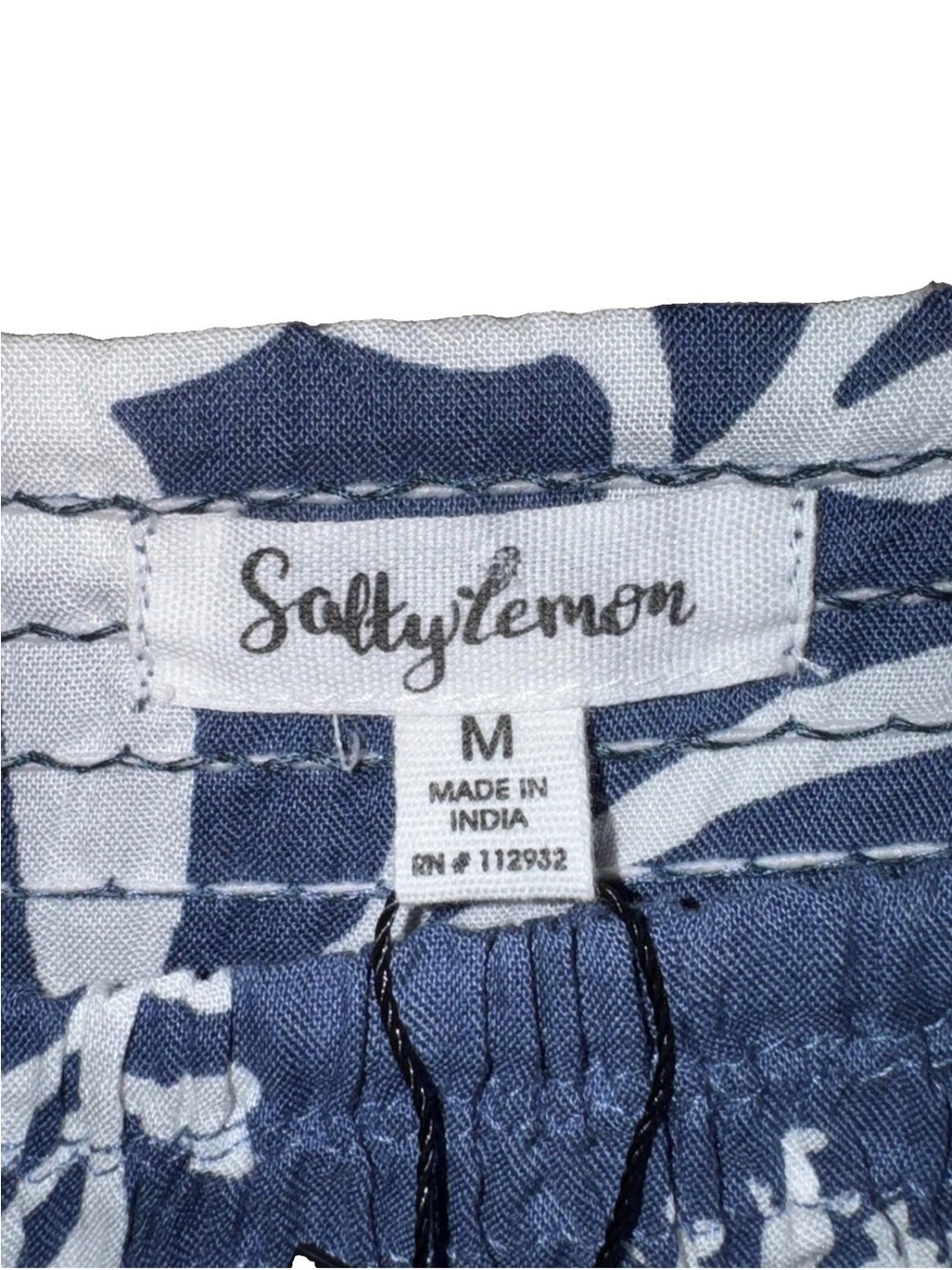 Salty Lemon Boho 2 Piece Set Sage Hibiscus Floral Crop Top Wide Leg Pants M NEW - Picture 5 of 16